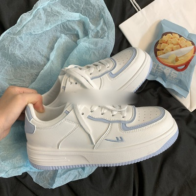 Casual γυναικεία αθλητικά παπούτσια με επίπεδη σόλα, στρογγυλεμένο μοτίβο με κέντημα