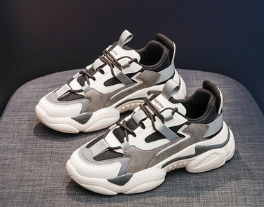 Ženske tenisice s vezicama u sivoj i bijeloj boji