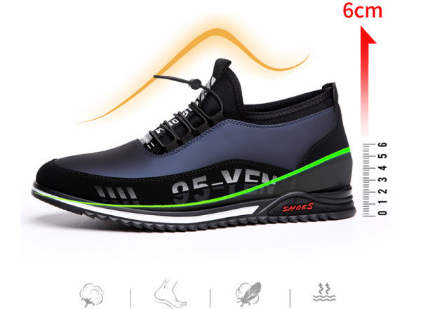 Model nou de adidași pentru bărbați cu inscripții - negru și albastru