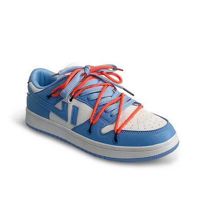 Ανδρικά αθλητικά  παπούτσια από faux δέρμα με επίπεδη σόλα