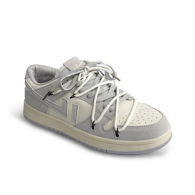 Ανδρικά αθλητικά  παπούτσια από faux δέρμα με επίπεδη σόλα