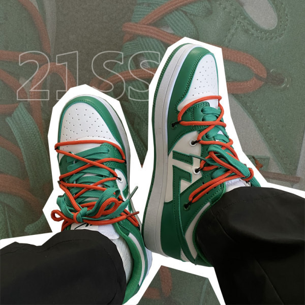 Ανδρικά αθλητικά  παπούτσια από faux δέρμα με επίπεδη σόλα