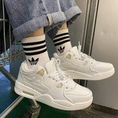 Tenisi casual pentru bărbați, cu șireturi și talpă plată, în alb