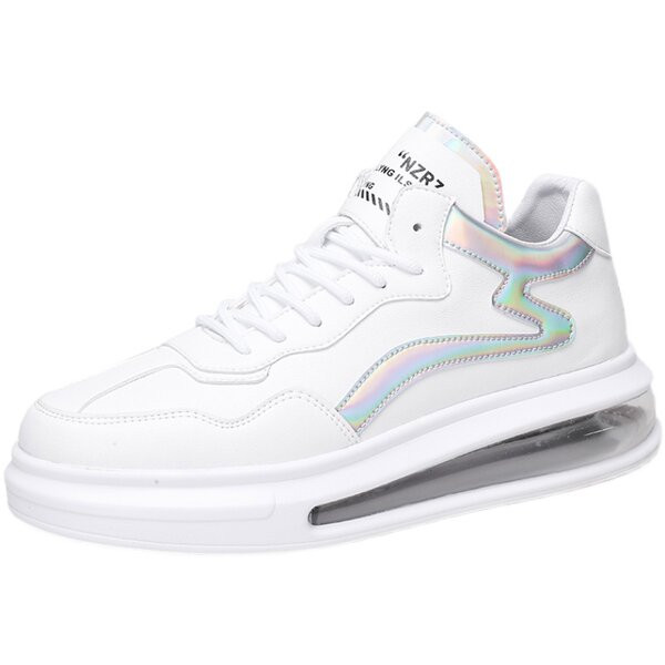 Muške sportske i casual tenisice za jesen u bijeloj boji s visokim đonom - nekoliko modela