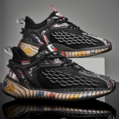 Tenisi textile pentru bărbați cu talpă plate