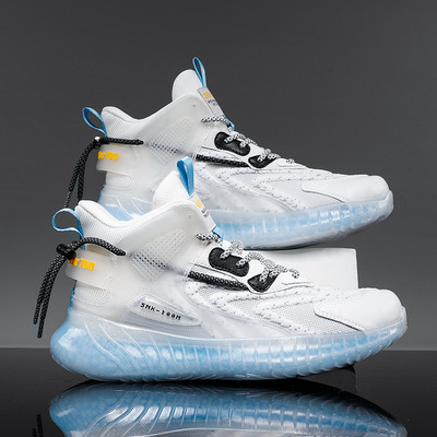 Adidași bărbați la modă până la gleznă, cu talpă groasă