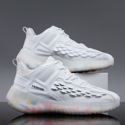 Adidași bărbați la modă până la gleznă, cu talpă groasă