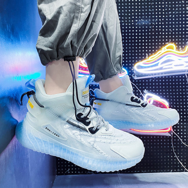 Adidași bărbați la modă până la gleznă, cu talpă groasă