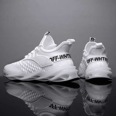 Tenisi casual barbatesti din material textil cu sireturi