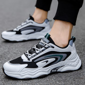 Adidași sport-casual pentru bărbați cu o parte din plasă, ușoare și confortabile