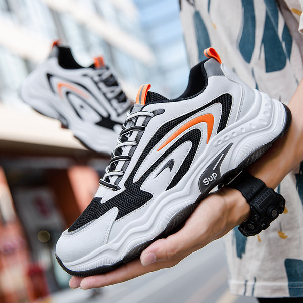 Adidași sport-casual pentru bărbați cu o parte din plasă, ușoare și confortabile