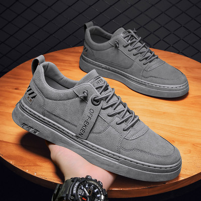 Ανδρικά αθλητικά παπούτσια casual από οικολογικό δέρμα για το φθινόπωρο και την άνοιξη