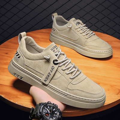 Ανδρικά αθλητικά παπούτσια casual από οικολογικό δέρμα για το φθινόπωρο και την άνοιξη