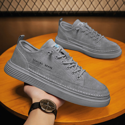 Ανδρικά αθλητικά παπούτσια casual από οικολογικό δέρμα για το φθινόπωρο και την άνοιξη