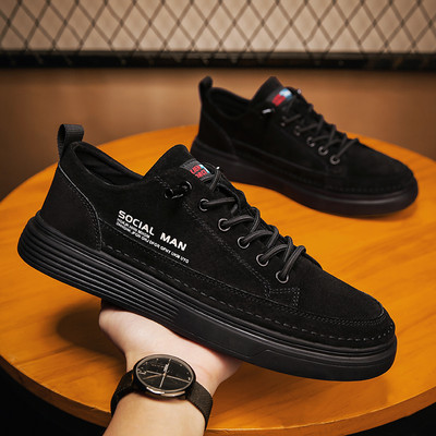 Ανδρικά αθλητικά παπούτσια casual από οικολογικό δέρμα για το φθινόπωρο και την άνοιξη