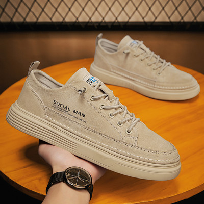 Ανδρικά αθλητικά παπούτσια casual από οικολογικό δέρμα για το φθινόπωρο και την άνοιξη