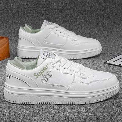 Casual ανδρικά αθλητικά παπούτσια με επίπεδη σόλα - faux δέρμα