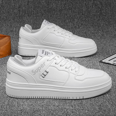 Casual ανδρικά αθλητικά παπούτσια με επίπεδη σόλα - faux δέρμα