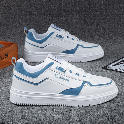 Casual ανδρικά αθλητικά παπούτσια με επίπεδη σόλα - faux δέρμα