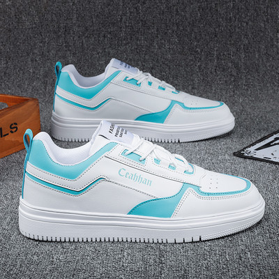 Casual ανδρικά αθλητικά παπούτσια με επίπεδη σόλα - faux δέρμα