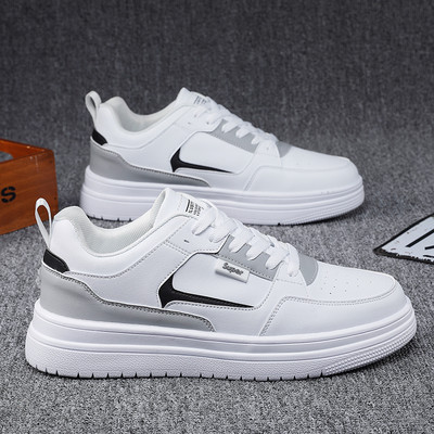 Casual ανδρικά αθλητικά παπούτσια με επίπεδη σόλα - faux δέρμα