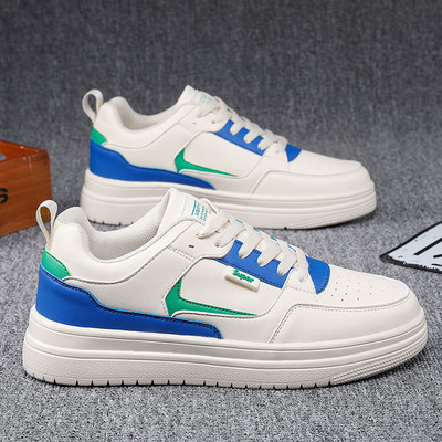 Casual ανδρικά αθλητικά παπούτσια με επίπεδη σόλα - faux δέρμα