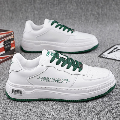 Casual ανδρικά αθλητικά παπούτσια με επίπεδη σόλα - faux δέρμα