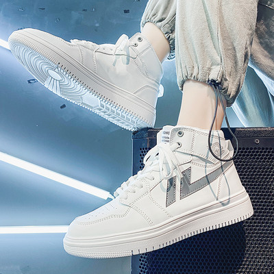 Ανδρικά αθλητικά παπούτσια με επίπεδη σόλα ψηλό μοντέλο