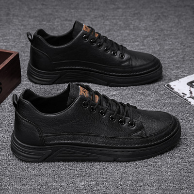 Ανδρικά έκο δερμάτινα αθλητικά παπούτσια με επίπεδες σόλες - διάφορα μοντέλα