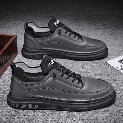 Ανδρικά έκο δερμάτινα αθλητικά παπούτσια με επίπεδες σόλες - διάφορα μοντέλα