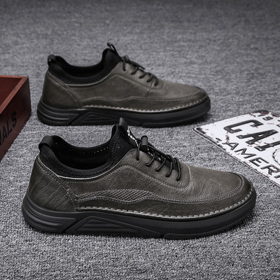 Ανδρικά έκο δερμάτινα αθλητικά παπούτσια με επίπεδες σόλες - διάφορα μοντέλα