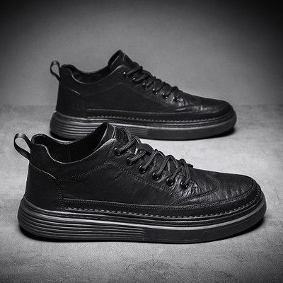 Ανδρικά έκο δερμάτινα αθλητικά παπούτσια με επίπεδες σόλες - διάφορα μοντέλα