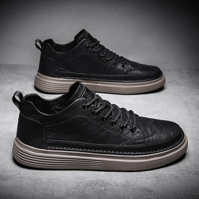 Ανδρικά έκο δερμάτινα αθλητικά παπούτσια με επίπεδες σόλες - διάφορα μοντέλα