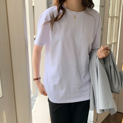 Βαμβακερή μπλούζα φαρδιά με κοντά ή μακριά μανίκια