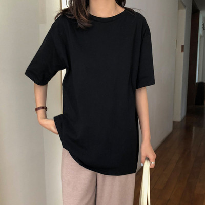 Βαμβακερή μπλούζα φαρδιά με κοντά ή μακριά μανίκια