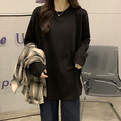 Γυναικεία βαμβακερή μπλούζα με κοντά ή μακριά μανίκια