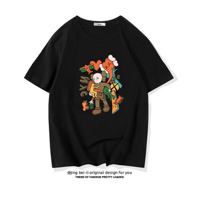 Βαμβακερό καλοκαιρινό μπλουζάκι με έγχρωμη εκτύπωση