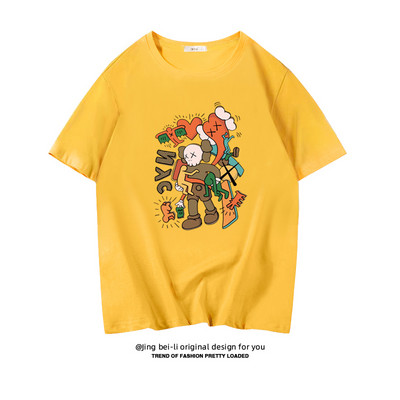 Βαμβακερό καλοκαιρινό μπλουζάκι με έγχρωμη εκτύπωση