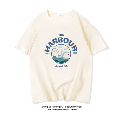 Βαμβακερό καλοκαιρινό μπλουζάκι με έγχρωμη εκτύπωση