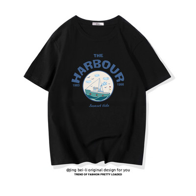 Βαμβακερό καλοκαιρινό μπλουζάκι με έγχρωμη εκτύπωση