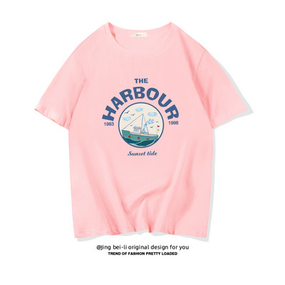 Βαμβακερό καλοκαιρινό μπλουζάκι με έγχρωμη εκτύπωση