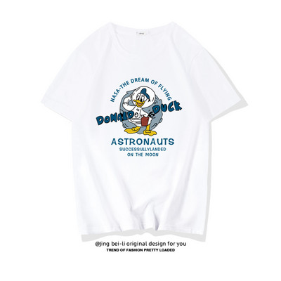 Βαμβακερό καλοκαιρινό μπλουζάκι με έγχρωμη εκτύπωση