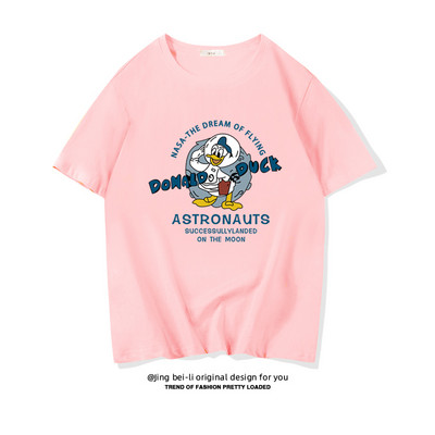 Βαμβακερό καλοκαιρινό μπλουζάκι με έγχρωμη εκτύπωση