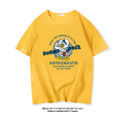 Βαμβακερό καλοκαιρινό μπλουζάκι με έγχρωμη εκτύπωση