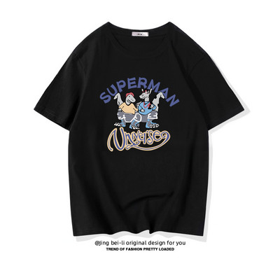 Βαμβακερό καλοκαιρινό μπλουζάκι με έγχρωμη εκτύπωση