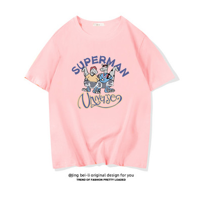 Βαμβακερό καλοκαιρινό μπλουζάκι με έγχρωμη εκτύπωση