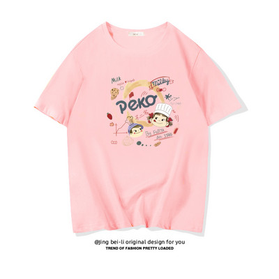 Βαμβακερό καλοκαιρινό μπλουζάκι με έγχρωμη εκτύπωση