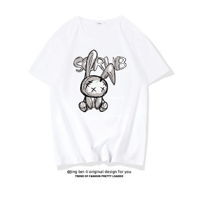 Βαμβακερό καλοκαιρινό μπλουζάκι με έγχρωμη εκτύπωση