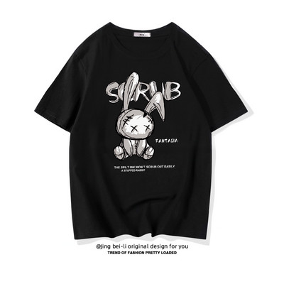 Βαμβακερό καλοκαιρινό μπλουζάκι με έγχρωμη εκτύπωση