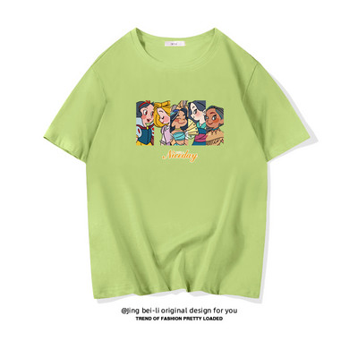 Βαμβακερό καλοκαιρινό μπλουζάκι με έγχρωμη εκτύπωση